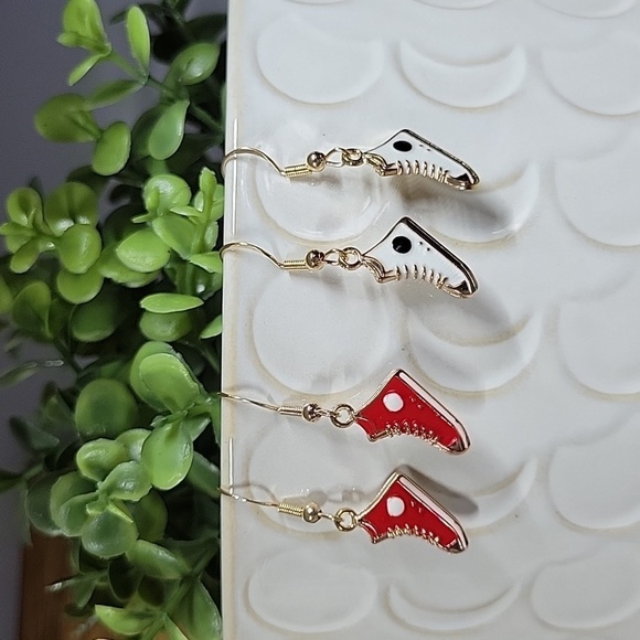 High-Top Sneaker Drop Earrings, choice of color - Picture 4 of 8